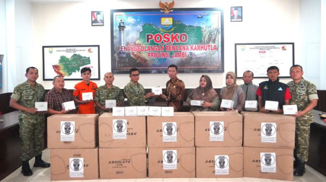 Presiden Kirim 25 Ribu Masker N98, Danrem 042/Gapu Sebar ke Sekolah dan Petugas Lapangan